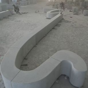 河池 花岗岩整石坐凳拼装