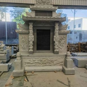 河池 芝麻灰高档墓碑、土墓，一套也支持定做
