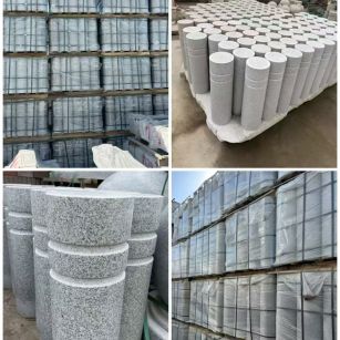 河池 芝麻白花岗岩挡车柱、隔离柱多少钱