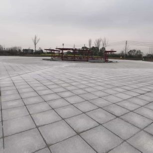 河池 芝麻白火烧面-公园广场地铺效果