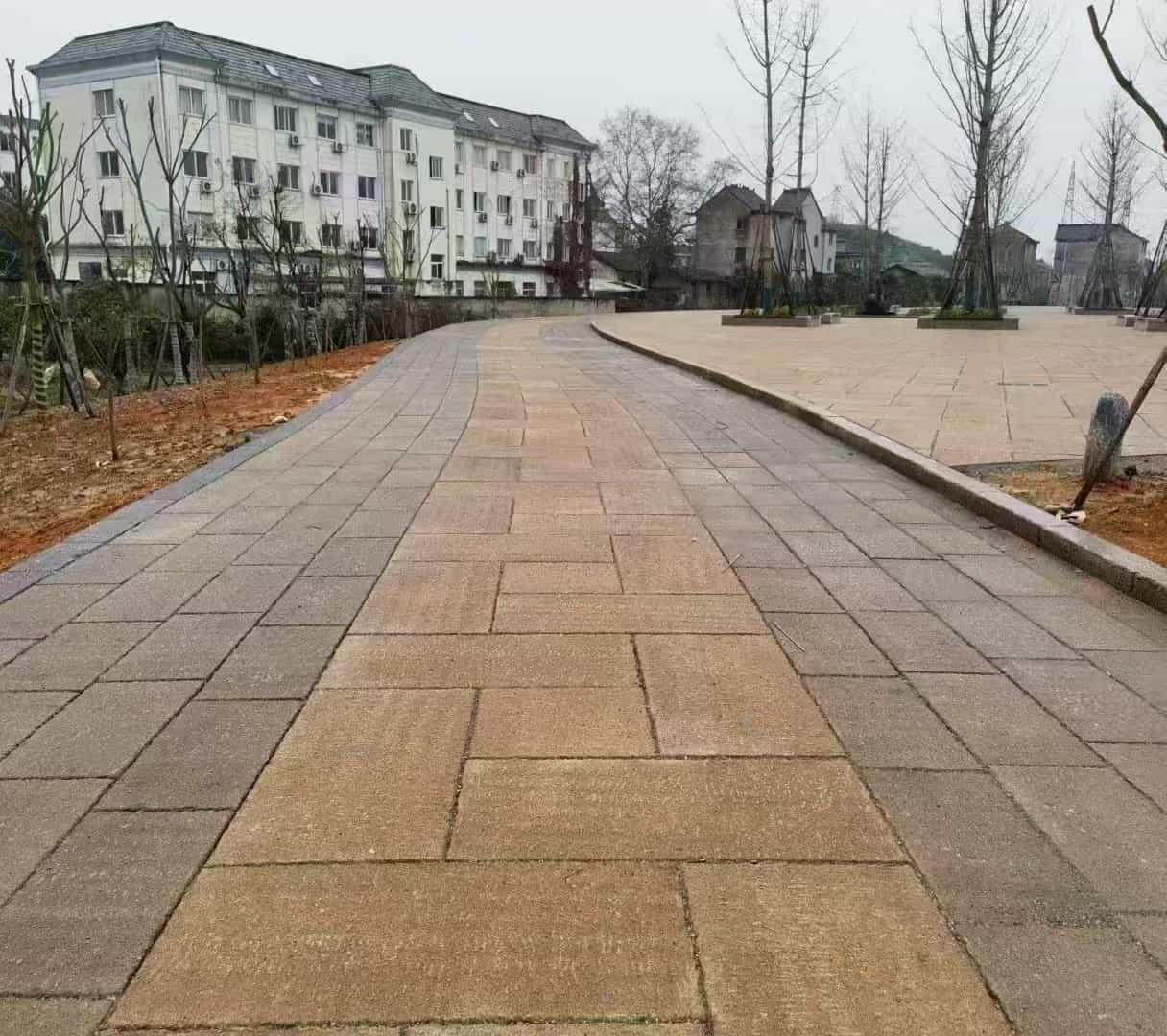 河池仿古石铺装效果