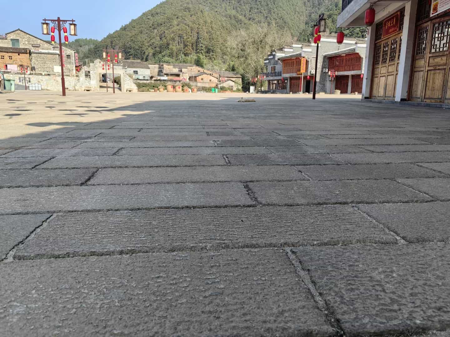 河池仿古石铺装效果