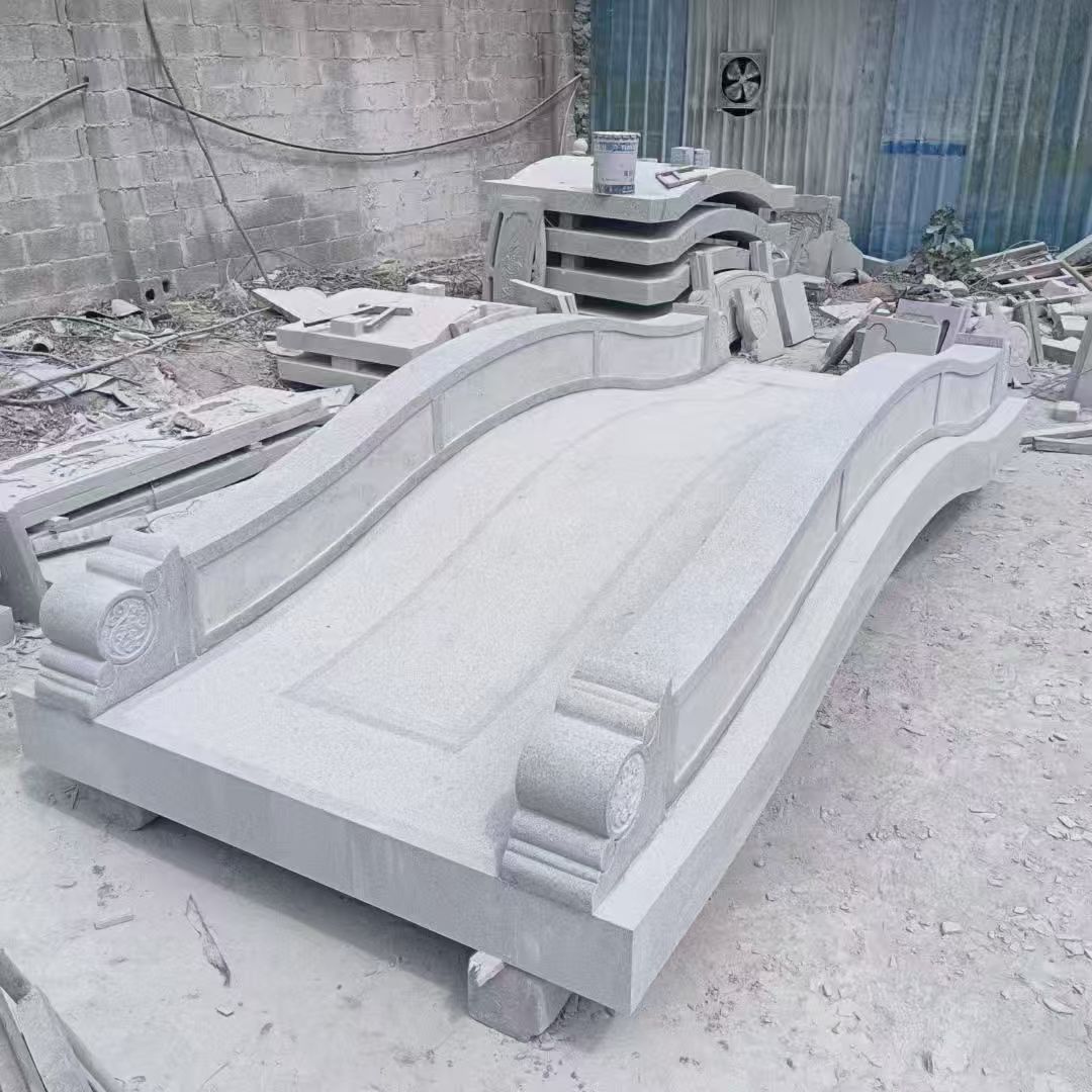 河池 芝麻灰花岗岩园林景观 小石桥