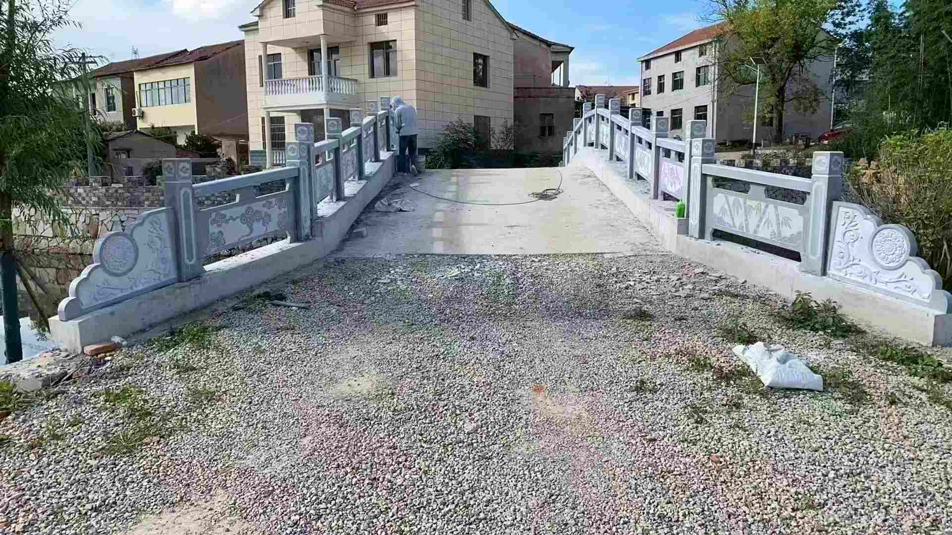 河池 芝麻灰花岗岩桥栏杆